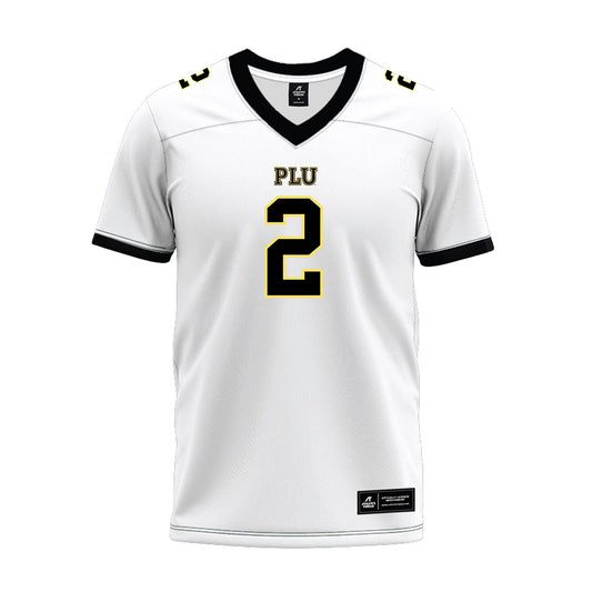 PLU - NCAA Football : Darius Chaffin - White Premium Football Jersey-0