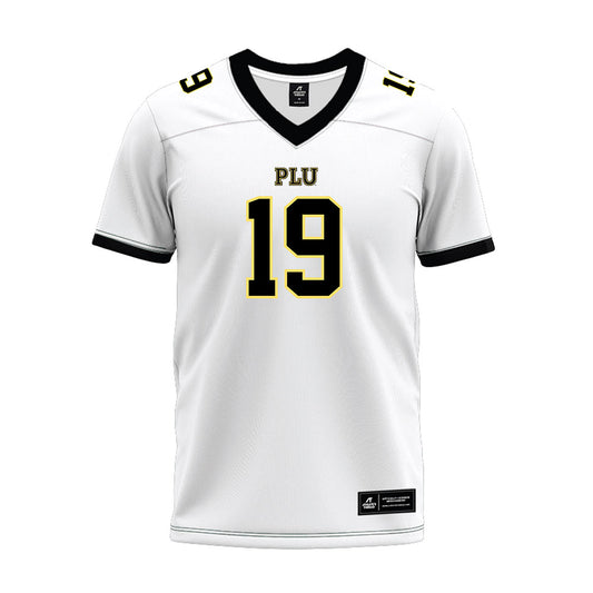PLU - NCAA Football : Jackson Hale - White Premium Football Jersey-0