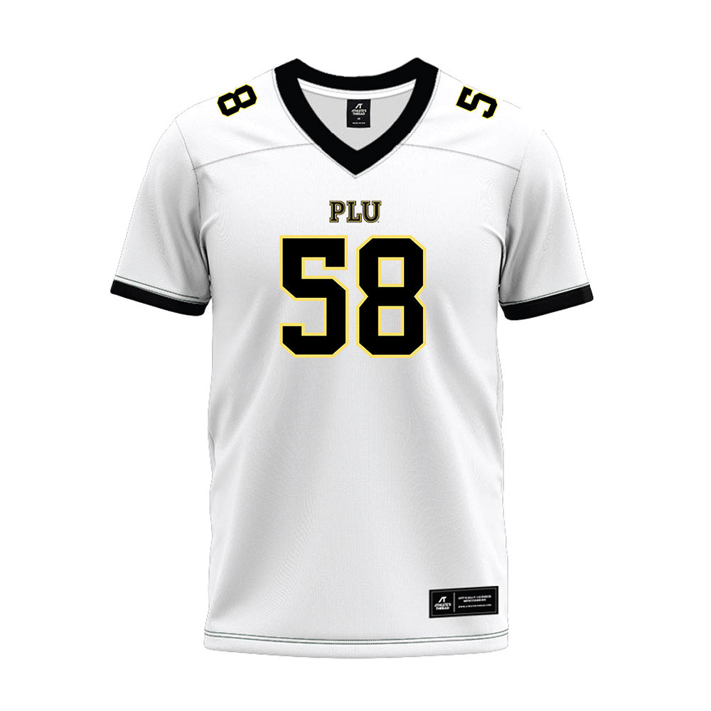 PLU - NCAA Football : Kaden Watts - White Premium Football Jersey-0
