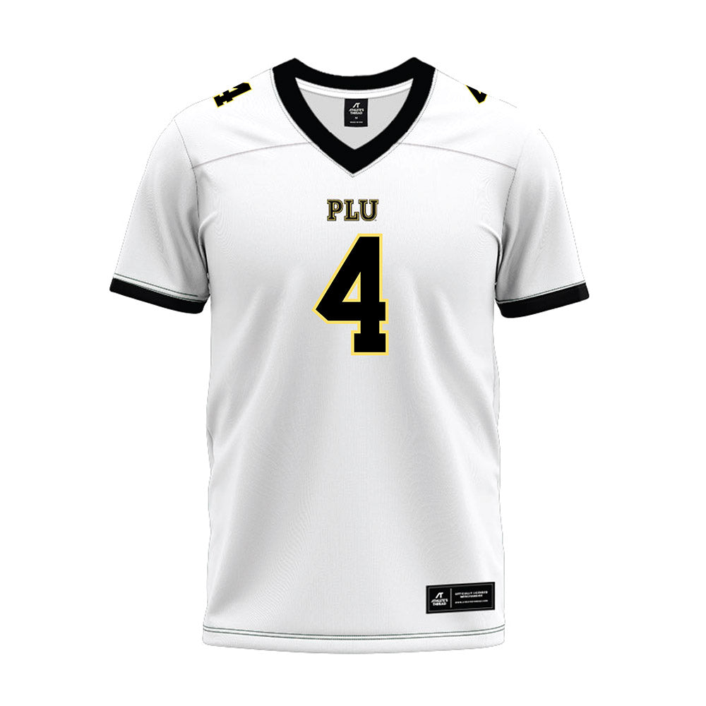 PLU - NCAA Football : Connor Meade - White Premium Football Jersey-0