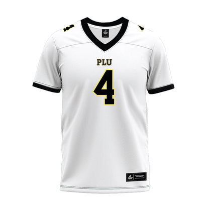PLU - NCAA Football : Connor Meade - White Premium Football Jersey-0