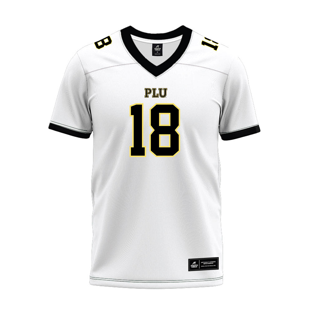 PLU - NCAA Football : Kawika Lopez - White Premium Football Jersey