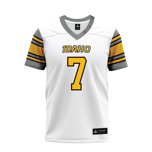 Idaho - NCAA Football : Aaron Kinsey - White Premium Football Jersey-0