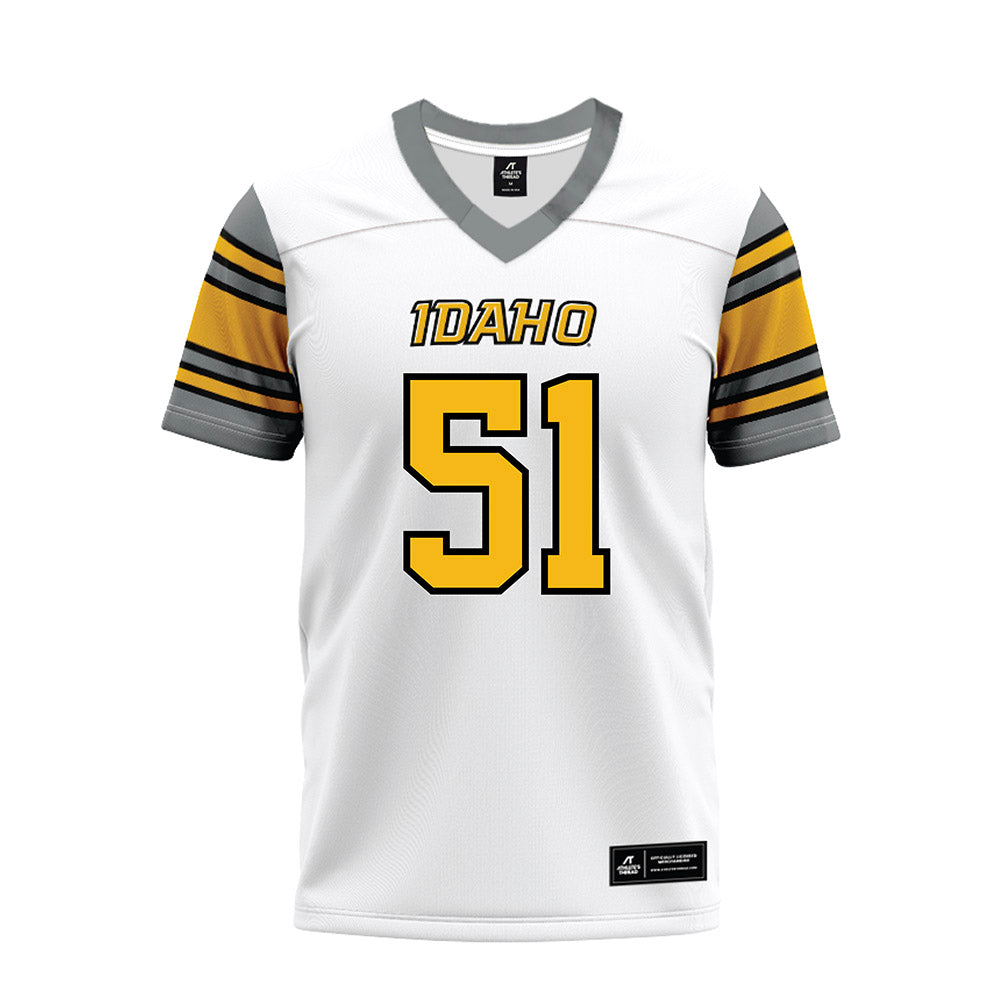 Idaho - NCAA Football : Shepard Fish - White Premium Football Jersey-0