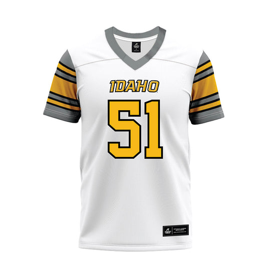 Idaho - NCAA Football : Shepard Fish - White Premium Football Jersey-0