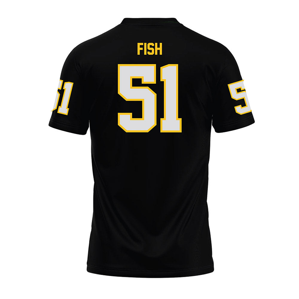 Idaho - NCAA Football : Shepard Fish - Black Premium Football Jersey-1
