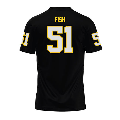 Idaho - NCAA Football : Shepard Fish - Black Premium Football Jersey-1