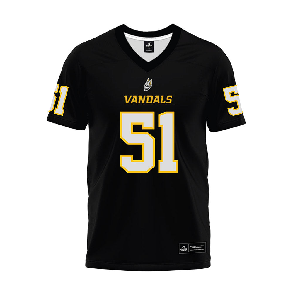 Idaho - NCAA Football : Shepard Fish - Black Premium Football Jersey-0