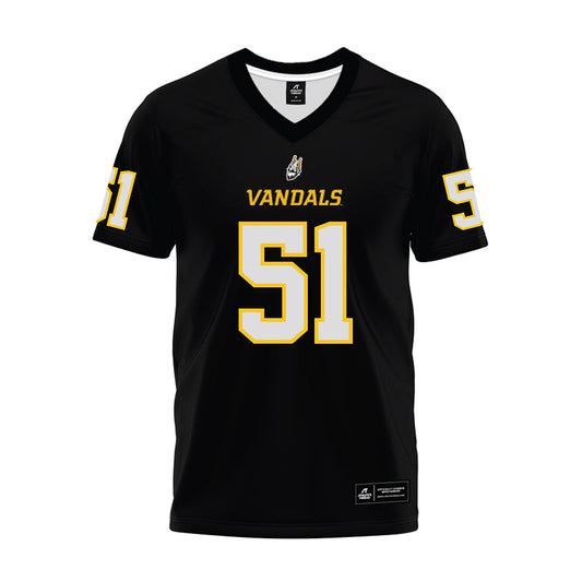Idaho - NCAA Football : Shepard Fish - Black Premium Football Jersey-0