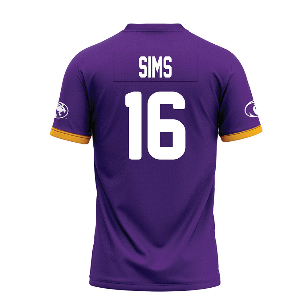 North Alabama - NCAA Football : Raelon Sims - Purple Premium Football Jersey-1