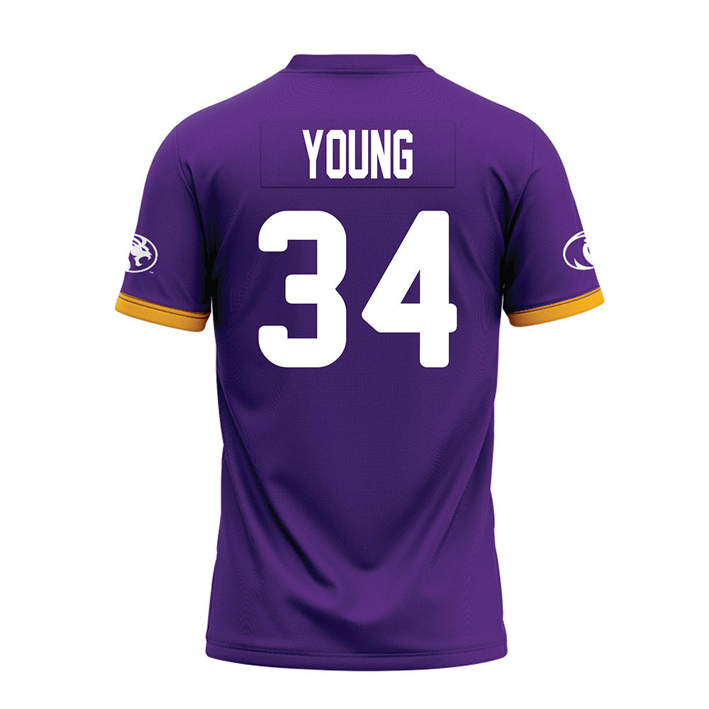 North Alabama - NCAA Football : Anthony Young - Purple Premium Football Jersey-1