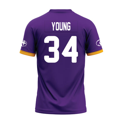 North Alabama - NCAA Football : Anthony Young - Purple Premium Football Jersey-1