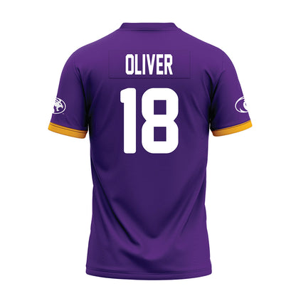 North Alabama - NCAA Football : Brannon Oliver - Purple Premium Football Jersey-1