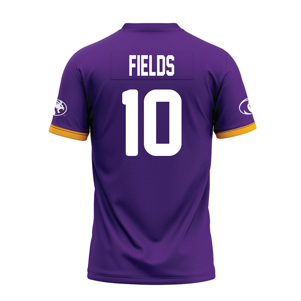 North Alabama - NCAA Football : KJ fields - Purple Premium Football Jersey-1