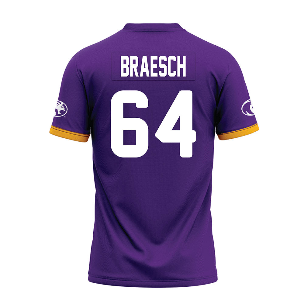 North Alabama - NCAA Football : Dominic Braesch - Purple Premium Football Jersey-1