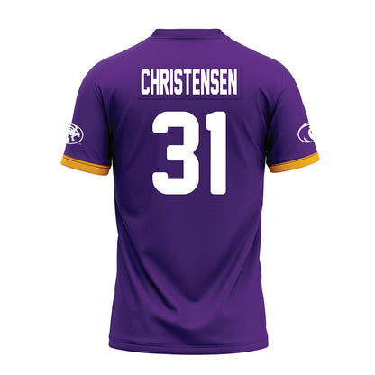 North Alabama - NCAA Football : Micah Christensen - Purple Premium Football Jersey-1