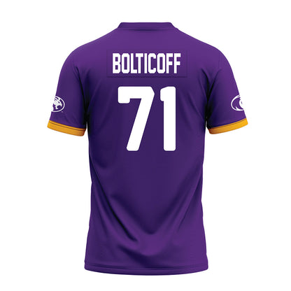 North Alabama - NCAA Football : Noah Bolticoff - Purple Premium Football Jersey-1