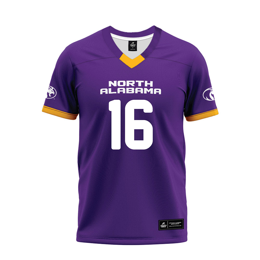 North Alabama - NCAA Football : Raelon Sims - Purple Premium Football Jersey-0