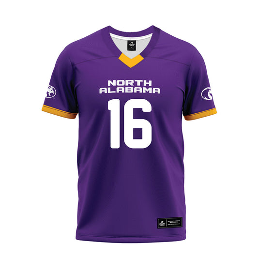 North Alabama - NCAA Football : Raelon Sims - Purple Premium Football Jersey-0