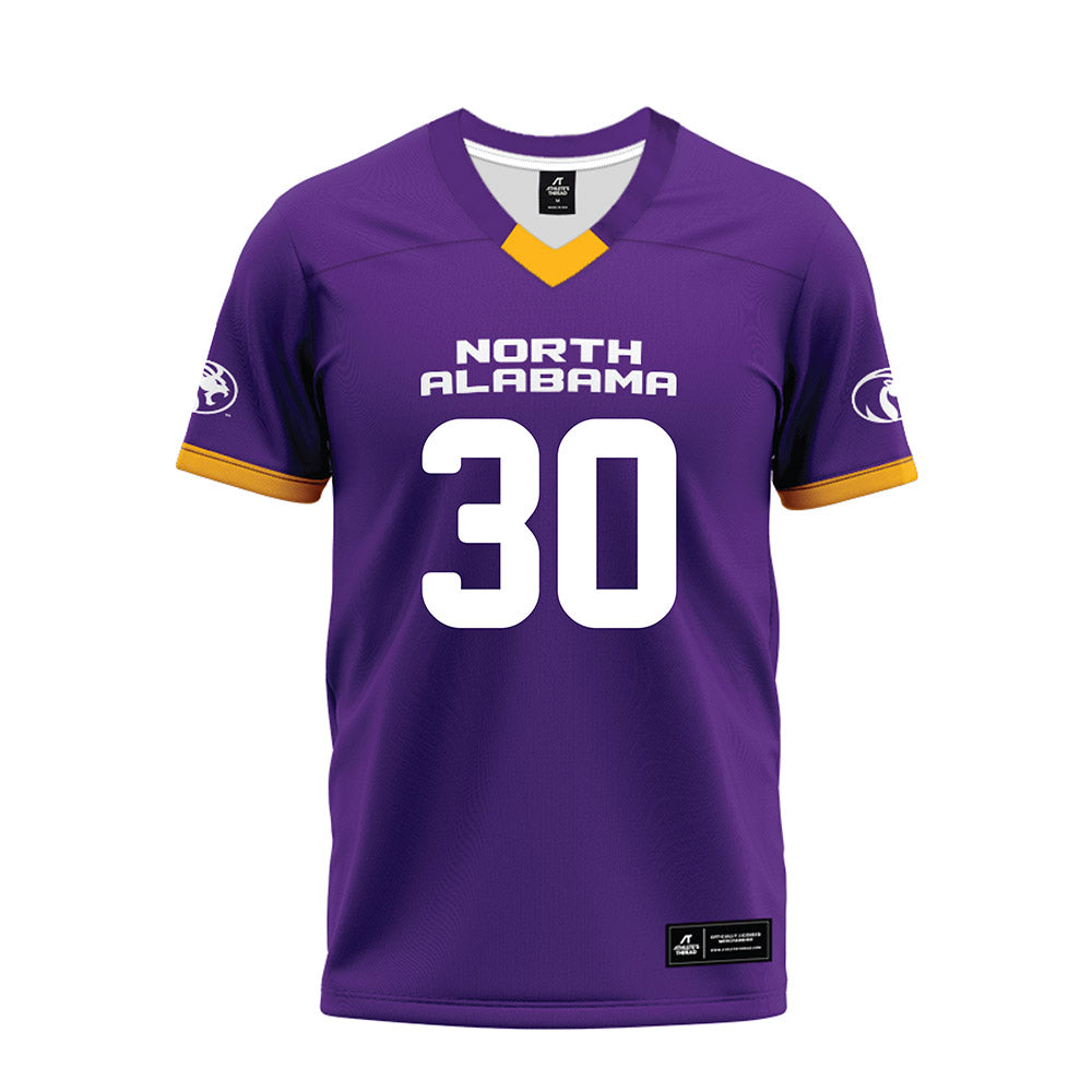 North Alabama - NCAA Football : Michael Barksdale - Purple Premium Football Jersey-0