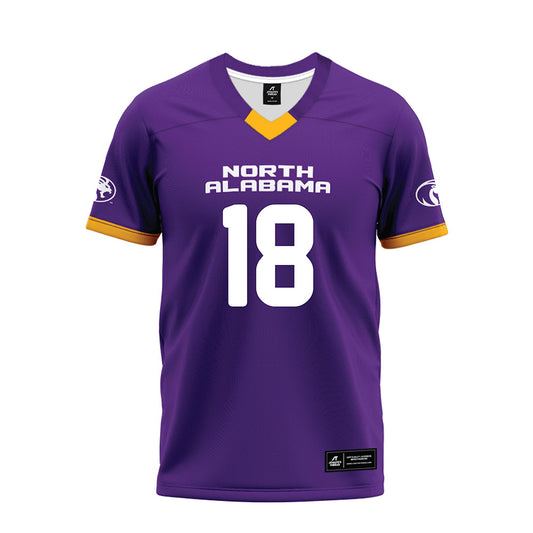 North Alabama - NCAA Football : Brannon Oliver - Purple Premium Football Jersey-0
