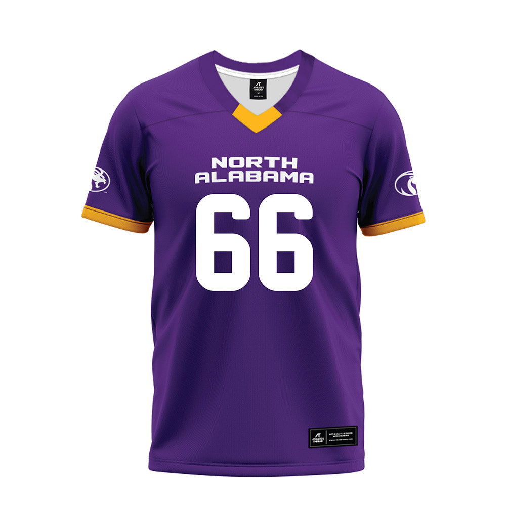 North Alabama - NCAA Football : Julian Navarrete - Purple Premium Football Jersey-0
