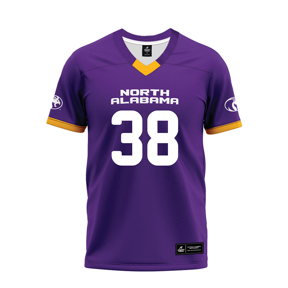 North Alabama - NCAA Football : Nic Strong - Purple Premium Football Jersey-0