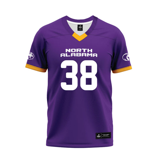 North Alabama - NCAA Football : Nic Strong - Purple Premium Football Jersey-0
