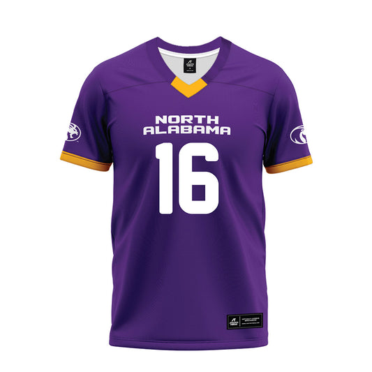 North Alabama - NCAA Football : Raelon Sims - Purple Premium Football Jersey-0