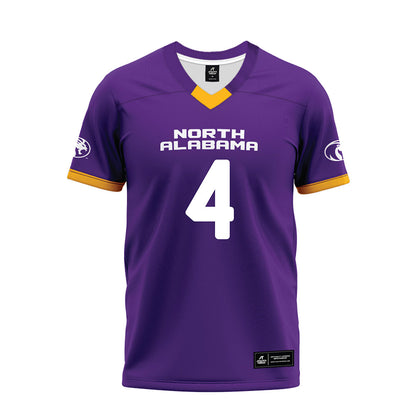 North Alabama - NCAA Football : Noah Gregg - Purple Premium Football Jersey-0