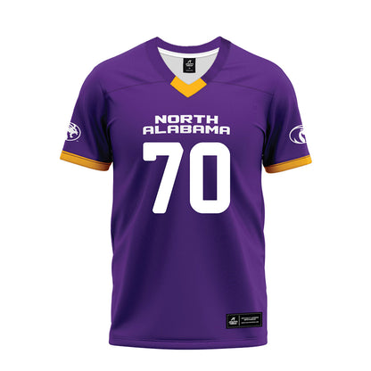North Alabama - NCAA Football : Isaac Rue - Purple Premium Football Jersey-0