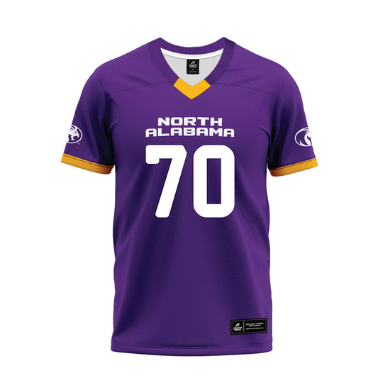 North Alabama - NCAA Football : Isaac Rue - Purple Premium Football Jersey-0