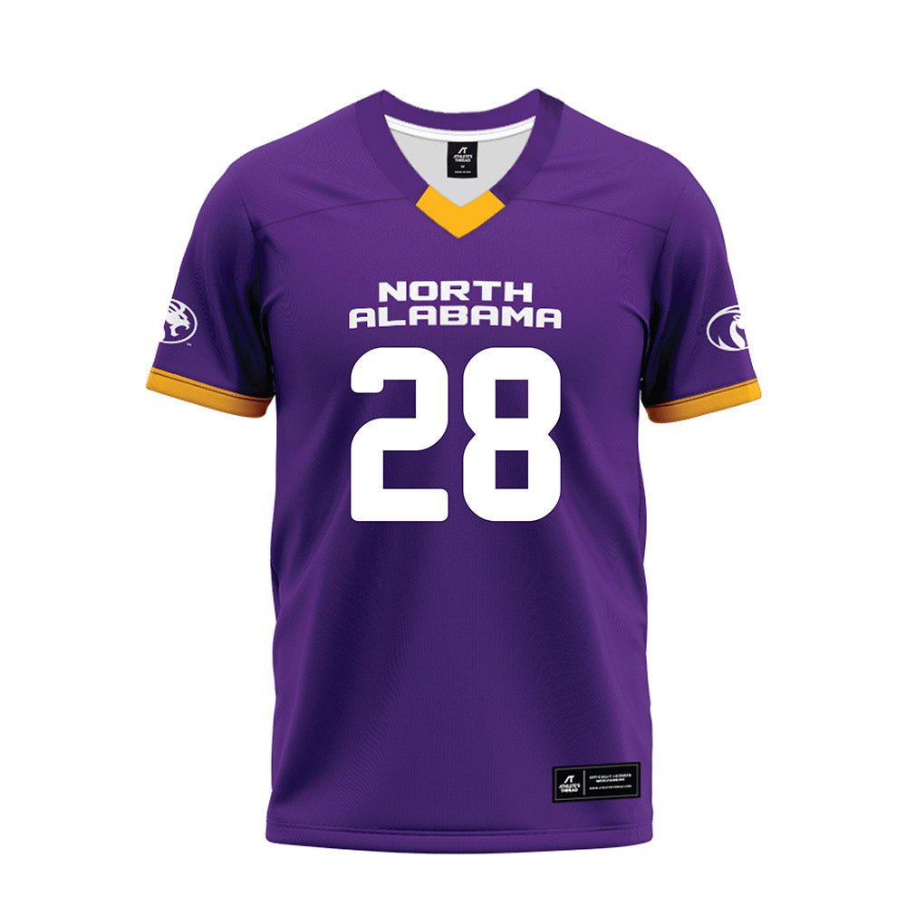 North Alabama - NCAA Football : Jalen Fletcher - Purple Premium Football Jersey-0