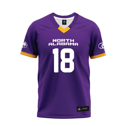 North Alabama - NCAA Football : Connor Ruth - Purple Premium Football Jersey-0