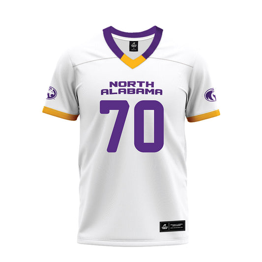 North Alabama - NCAA Football : Isaac Rue - White Premium Football Jersey-0