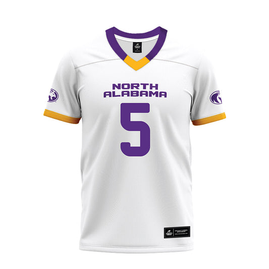 North Alabama - NCAA Football : Destin Wade - White Premium Football Jersey-0