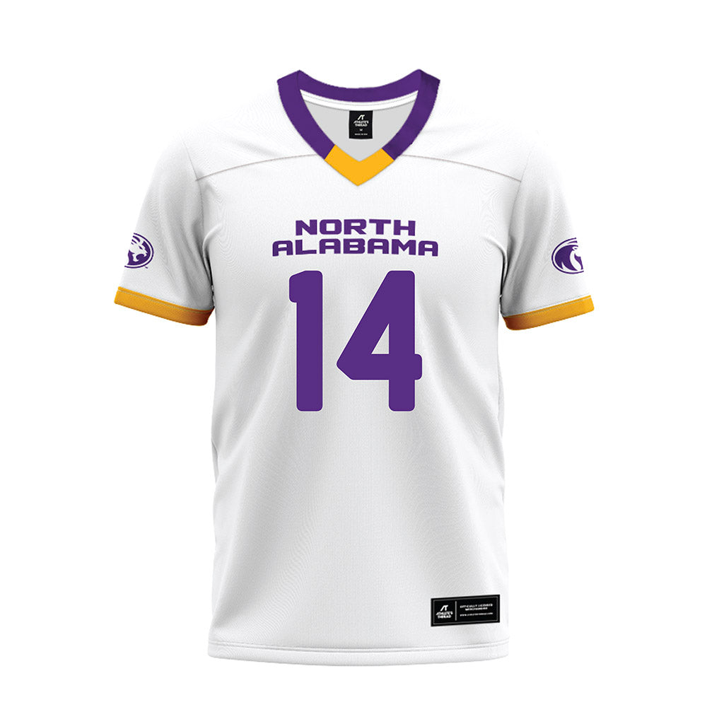 North Alabama - NCAA Football : Tae Martin - White Premium Football Jersey-0