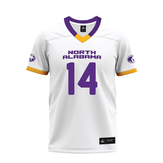 North Alabama - NCAA Football : Tae Martin - White Premium Football Jersey-0