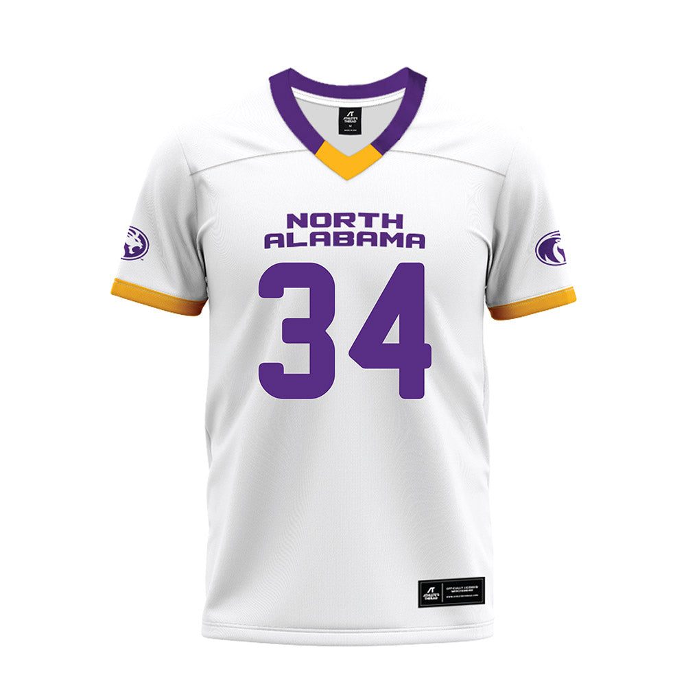 North Alabama - NCAA Football : Anthony Young - White Premium Football Jersey-0