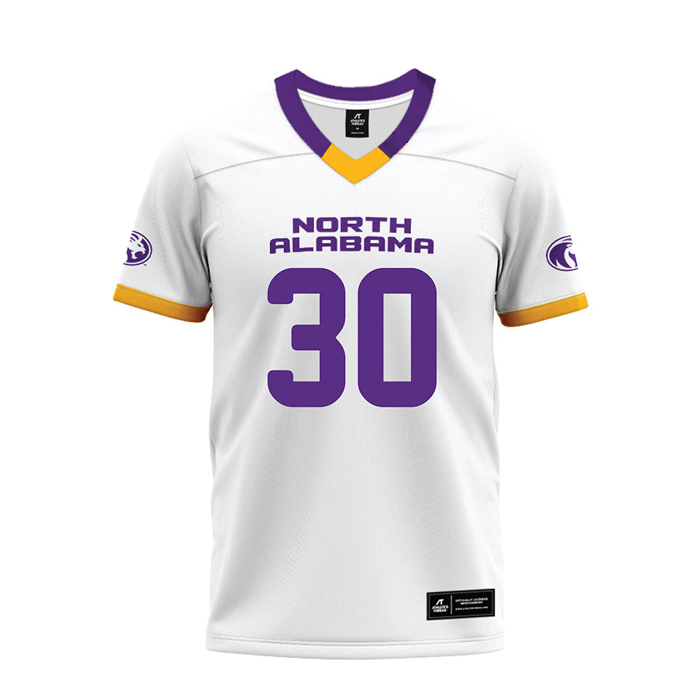 North Alabama - NCAA Football : Michael Barksdale - White Premium Football Jersey-0