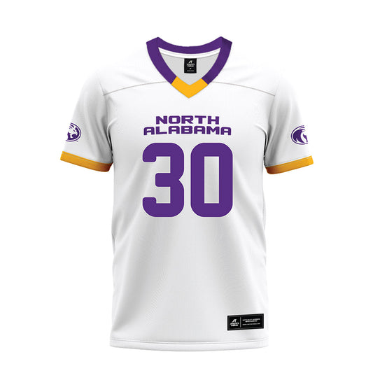 North Alabama - NCAA Football : Michael Barksdale - White Premium Football Jersey-0