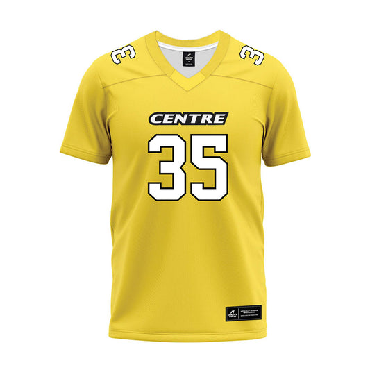 Centre College - NCAA Football : Brody Aylor - Gold Premium Football Jersey-0