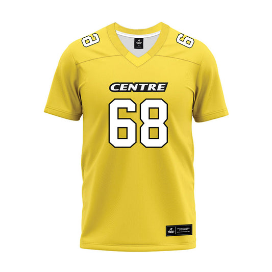 Centre College - NCAA Football : Holden Klaiber - Gold Premium Football Jersey-0