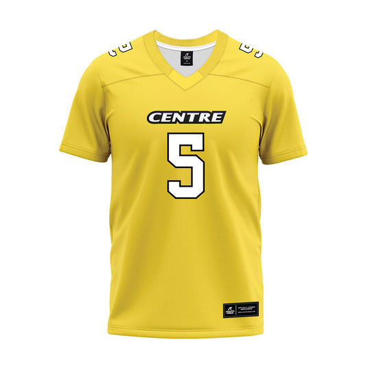 Centre College - NCAA Football : Brody Aylor - Gold Premium Football Jersey-0