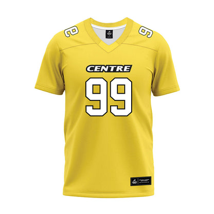 Centre College - NCAA Football : DeVaughn Elery - Gold Premium Football Jersey-0