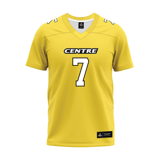 Centre College - NCAA Football : Westin Crisp - Gold Premium Football Jersey-0