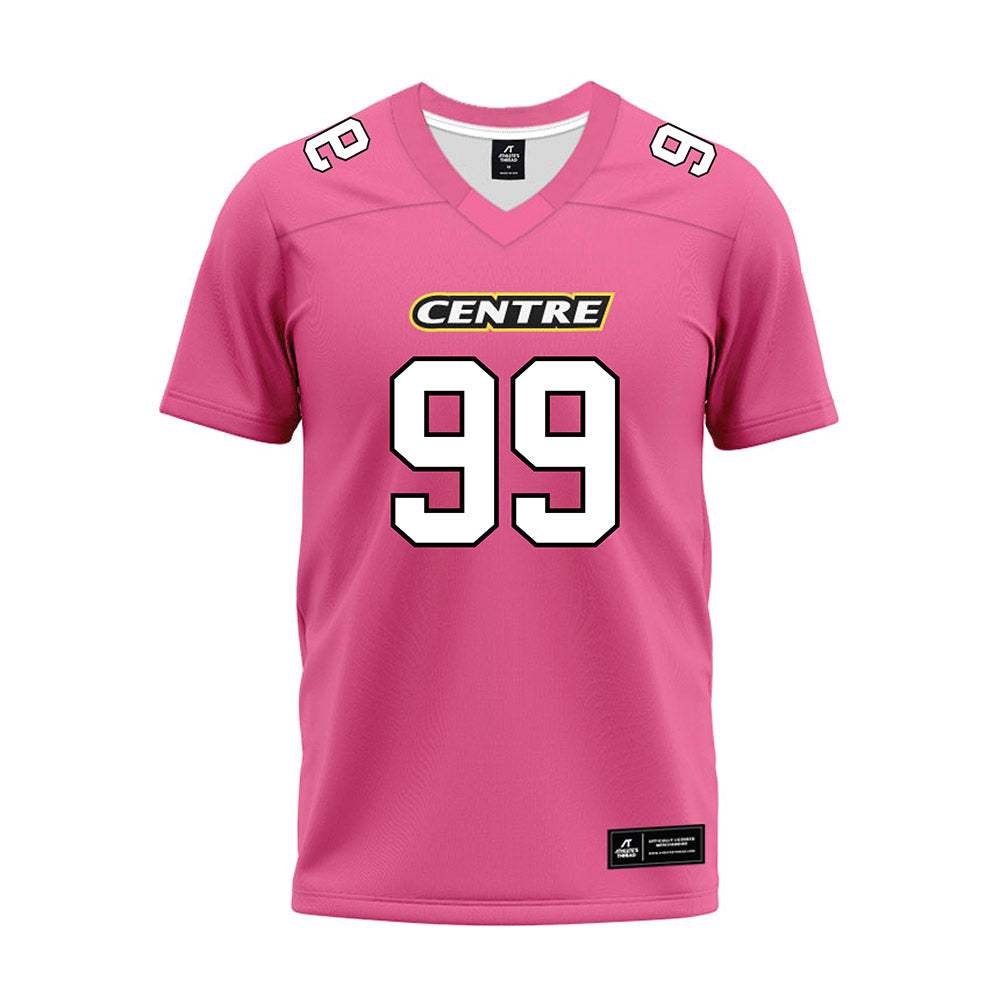 Centre College - NCAA Football : DeVaughn Elery - Pink Premium Football Jersey-0