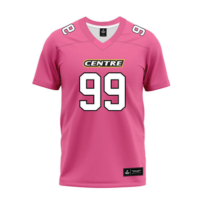 Centre College - NCAA Football : DeVaughn Elery - Pink Premium Football Jersey-0