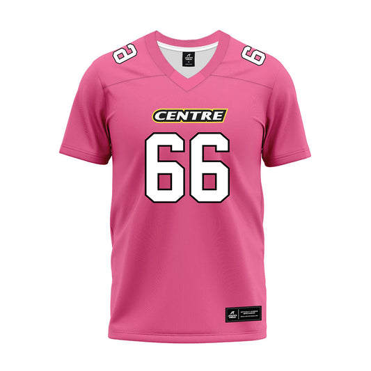 Centre College - NCAA Football : Brody Cook - Pink Premium Football Jersey-0