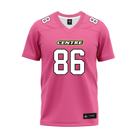 Centre College - NCAA Football : Lucas Sasser - Pink Premium Football Jersey-0